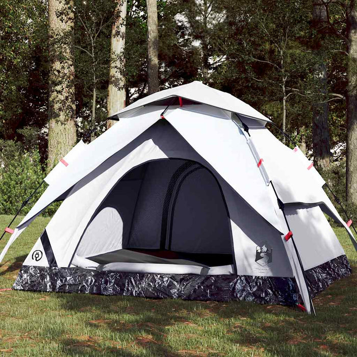 Instant Koepeltent Wit – Verduisterende Stof – Snelontgrendeling – 3, 4 of 5 Personen - Bivakshop