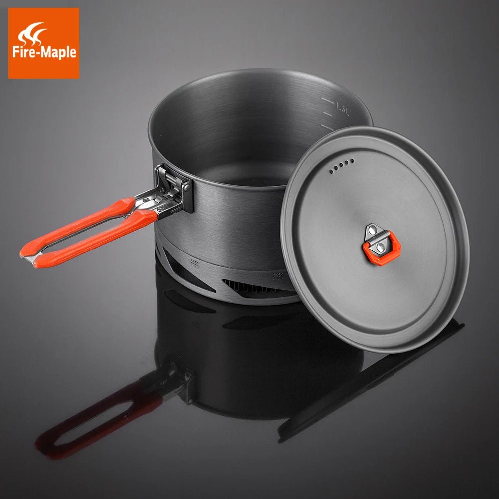 Kampeerketel 1.5L - Opvouwbaar met warmtewisselaar - Lichtgewicht voor outdoor - Bivakshop