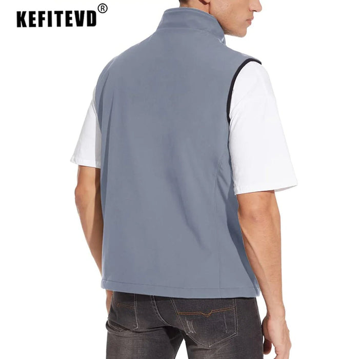 KEFITEVD lichtgewicht heren hikingvest - Winddicht outdoor gilet voor kamperen, klimmen en vissen - Bivakshop