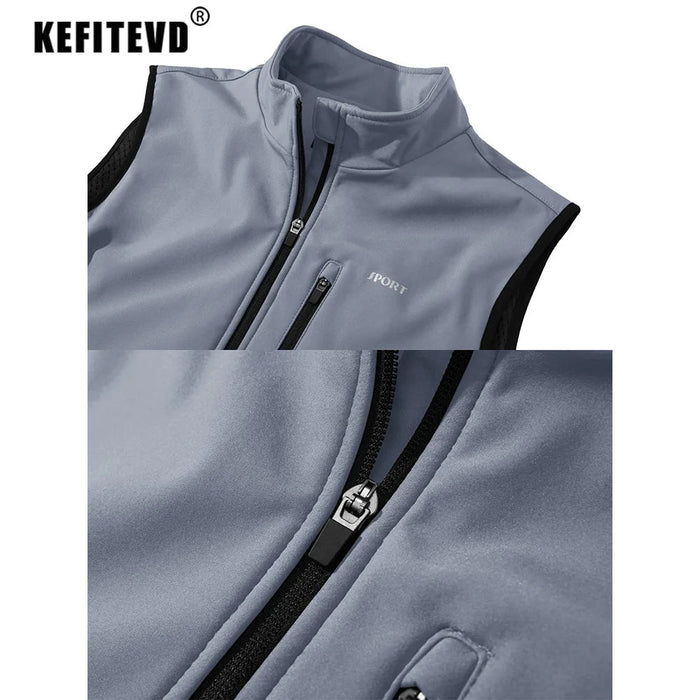 KEFITEVD lichtgewicht heren hikingvest - Winddicht outdoor gilet voor kamperen, klimmen en vissen - Bivakshop