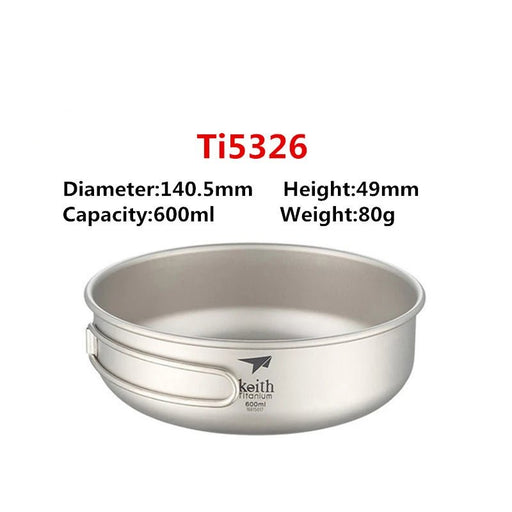 Keith titanium folding bowls - ultralicht & duurzaam - outdoor tafelgerei - 300ML/400ML/500ML/600ML - Bivakshop