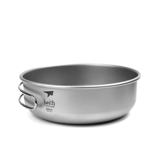 Keith titanium opvouwbare kom met handvat - Lichtgewicht buitenservies - 3 maten verkrijgbaar - Bivakshop