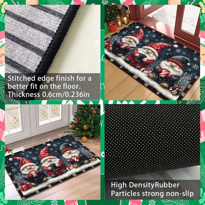 Kerst Gnome Deurmat – Antislip – Wasbaar & lichtgewicht - Bivakshop