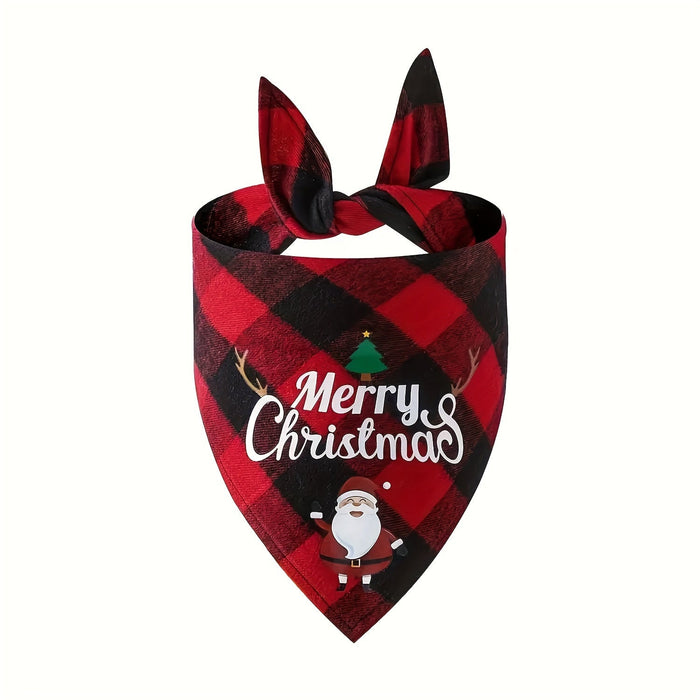 Kerst hondenbandana – Verstelbare sjaal – Feestelijk Santa design - Bivakshop
