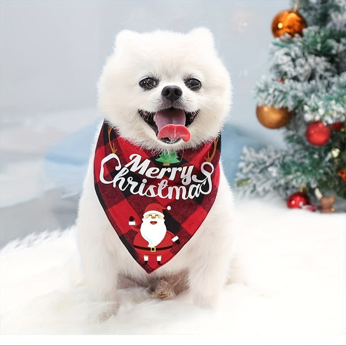 Kerst hondenbandana – Verstelbare sjaal – Feestelijk Santa design - Bivakshop