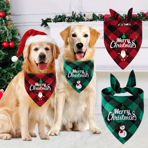 Kerst hondenbandana – Verstelbare sjaal – Feestelijk Santa design - Bivakshop