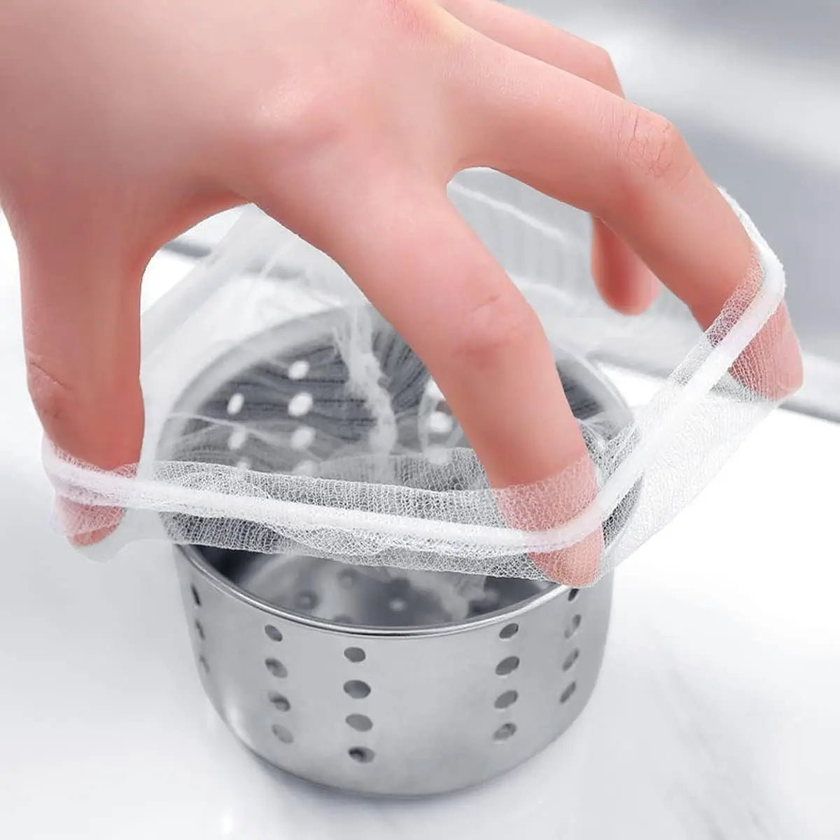 Keuken gootsteen zeef mesh zak - Anti verstopping wegwerp filter - Voor voedselafval - Bivakshop