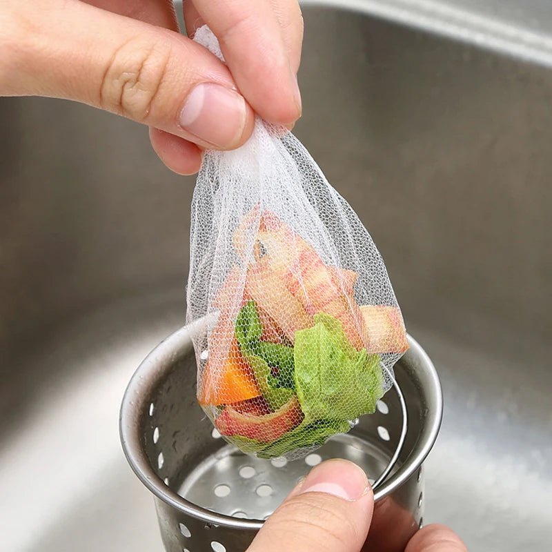 Keuken gootsteen zeef mesh zak - Anti verstopping wegwerp filter - Voor voedselafval - Bivakshop