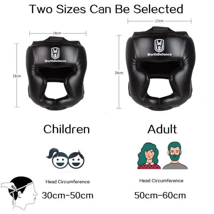 Kick Boxing Helmet for Men Women PU Karate Muay Thai Guantes De Boxeo Free Fight MMA Sanda Training Adults Kids Equipment - Bivakshop
