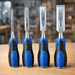 Kinzo - Beitel Set 4 Stuks – Professionele Houtbeitels – Gehard Staal met Ergonomische Grip - Bivakshop