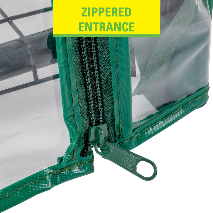 Kinzo – Broeikas met 2 etages – Weerbestendig – Compact kweekkasmodel (80 x 50 x 45 cm) - Bivakshop