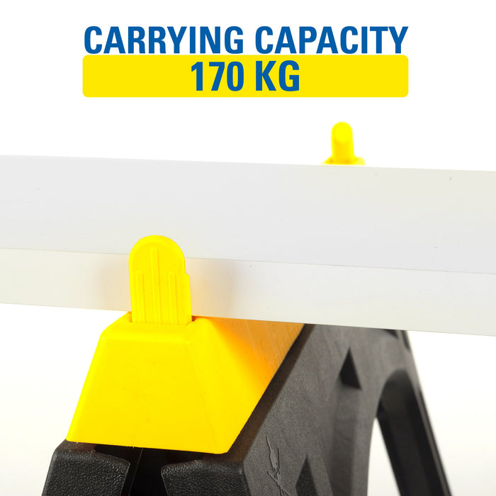 Kinzo - Metalen Schragenset – 2 Stuks – Stabiele Zaaghulp & Werkondersteuning - Bivakshop