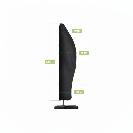 Kinzo - Parasolhoes voor Hangparasol – 265 × 70 cm – Waterafstotend & UV - Bescherming - Bivakshop