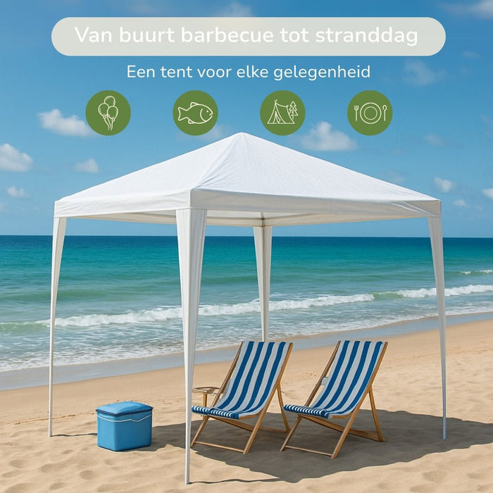 Kinzo - Partytent – 3 x 3 x 2,5 m – Ruim & Weerbestendig - Bivakshop