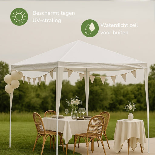 Kinzo - Partytent – 3 x 3 x 2,5 m – Ruim & Weerbestendig - Bivakshop