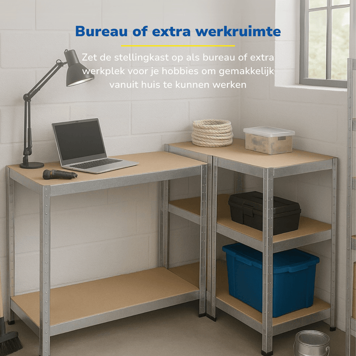 Kinzo - Stellingkast 5 - Lagen – Stevig & Ruimtebesparend – Universeel Opbergrek - Bivakshop