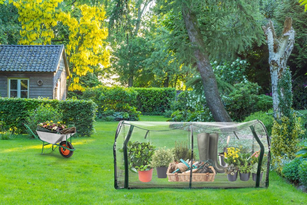 Kinzo - Tunnelkas – Foliekas – Compact voor volle grond (130 x 60 x 50 cm) - Bivakshop