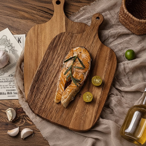 Klassieke Houten Snijplank met Handvat – Ambachtelijke Serveerplank voor Brood, Kaas & Tapas - Bivakshop