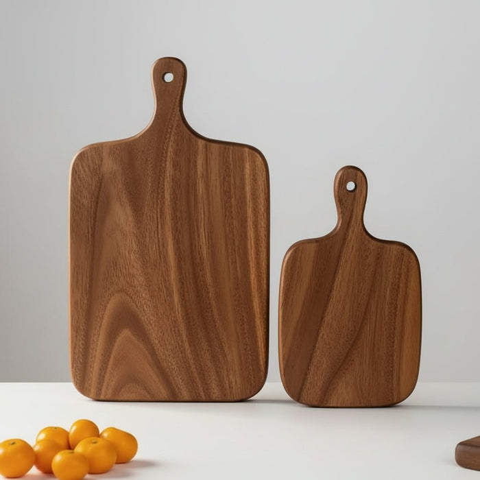 Klassieke Houten Snijplank met Handvat – Ambachtelijke Serveerplank voor Brood, Kaas & Tapas - Bivakshop