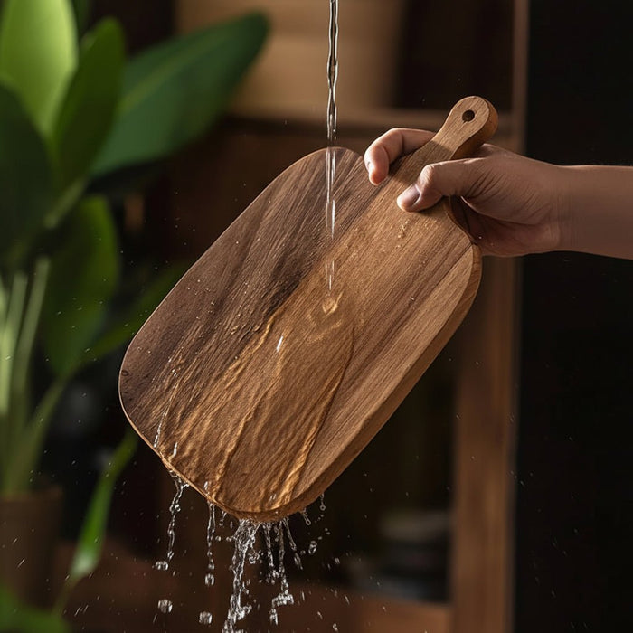 Klassieke Houten Snijplank met Handvat – Ambachtelijke Serveerplank voor Brood, Kaas & Tapas - Bivakshop