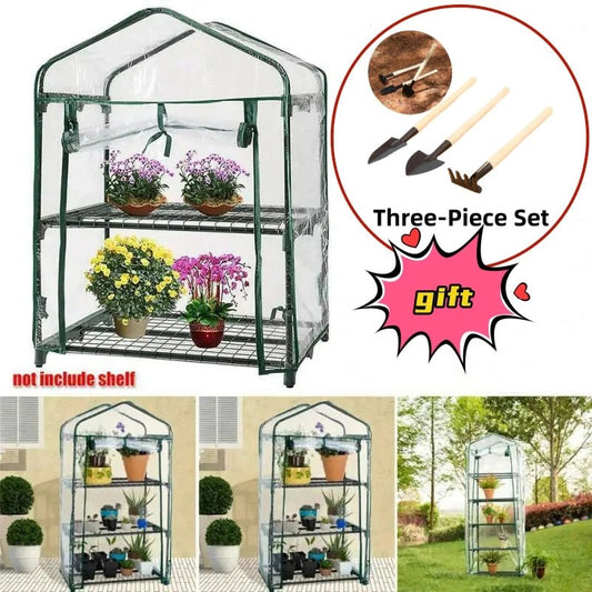 Kleine kas met 2/3/4/5 lagen - waterdicht en uv-bestendig - bescherming voor tuinplanten en bloemen - Bivakshop