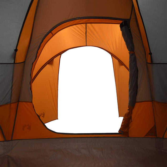 Koepeltent – 6 - persoons tent – Waterdicht – Grijs en oranje - Bivakshop