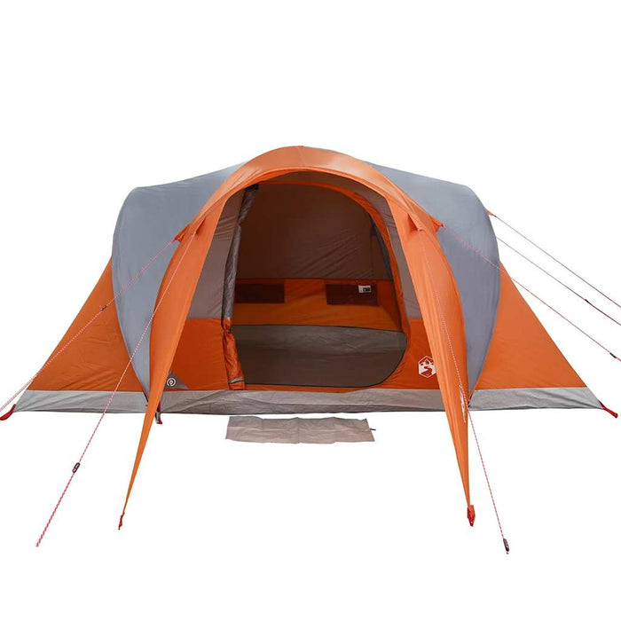 Koepeltent – 6 - persoons tent – Waterdicht – Grijs en oranje - Bivakshop