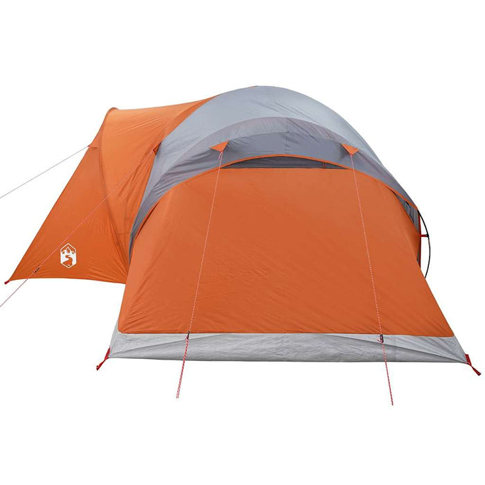 Koepeltent – 6 - persoons tent – Waterdicht – Grijs en oranje - Bivakshop