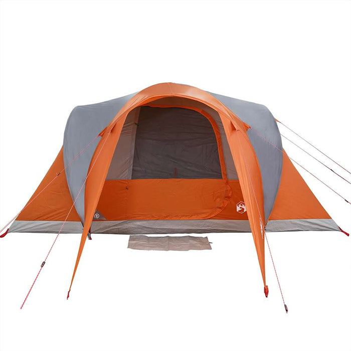 Koepeltent – 6 - persoons tent – Waterdicht – Grijs en oranje - Bivakshop