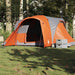 Koepeltent – 6 - persoons tent – Waterdicht – Grijs en oranje - Bivakshop