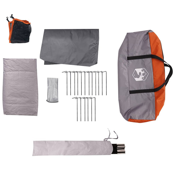 Koepeltent Waterdicht – Oranje – Compact & Stevig voor Kamperen – 2 - 3 Personen - Bivakshop