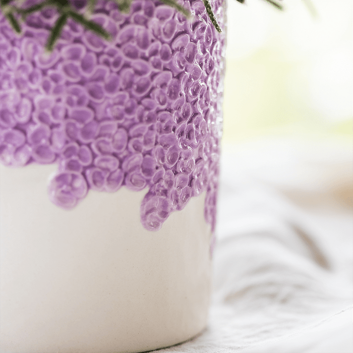 Kolibri Home – Bloom Sierpot Met Bloesemreliëf – Diverse Kleuren & Maten - Bivakshop