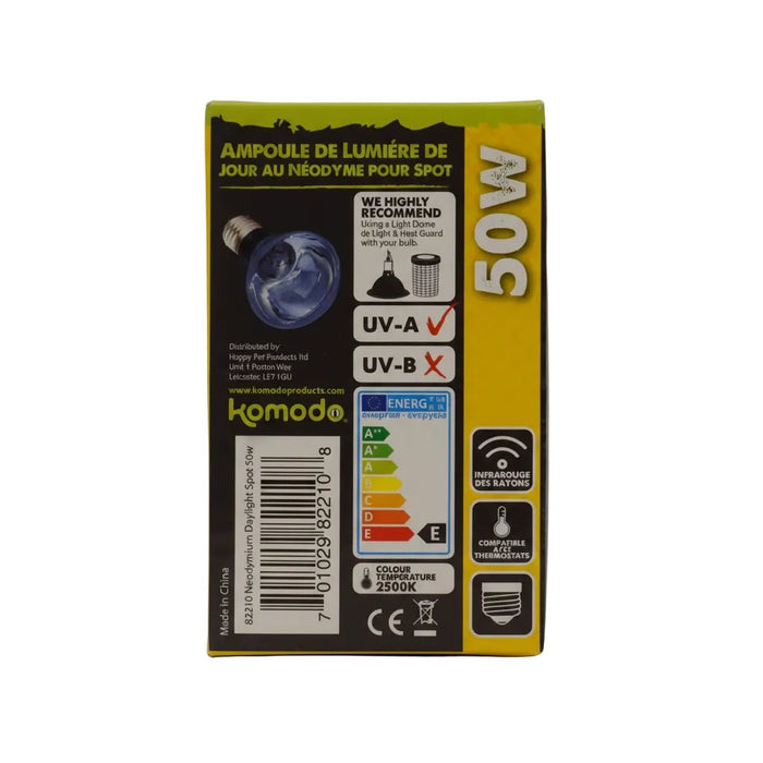 Komodo - Neodymium Daglicht Lamp – 50W & 75W – UVA & IRA - Bivakshop