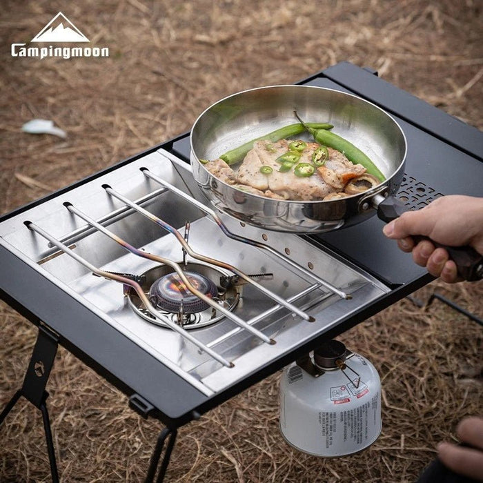 Korean style rostvrijstalen IGT - fornuisplaat – windproof & verzinkbaar - Bivakshop