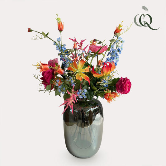 Kunstbloemen - Boeket L - Colourful Glam - 80Cm - Bivakshop