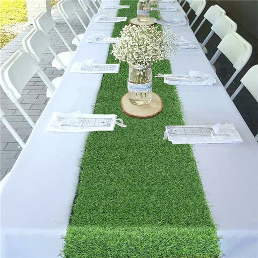 Kunstgras tafelloper - Voor feestdagen bruiloften - En outdoor theepartijen decoraties - Bivakshop