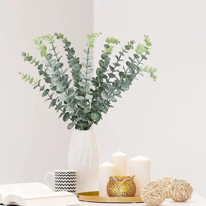 Kunstmatige eucalyptus bladeren - Set van 12 stuks voor tafeldecoratie - Bivakshop