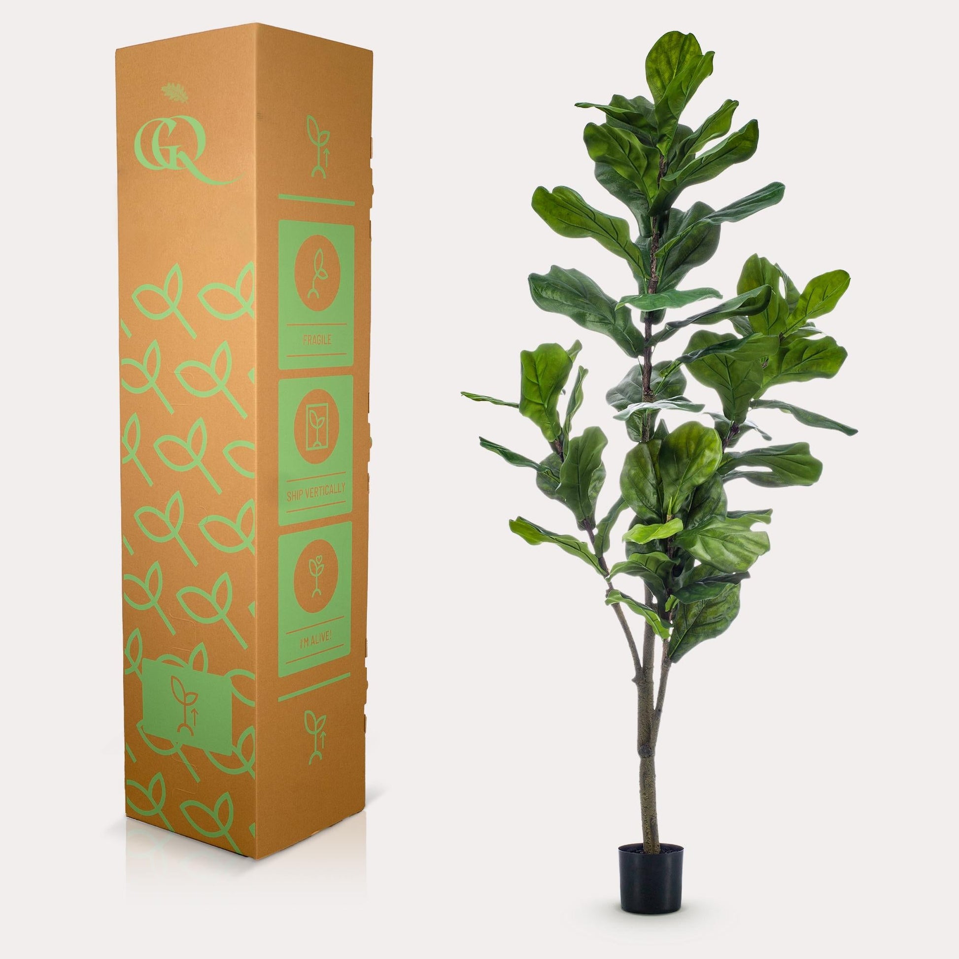 Kunstplant - Ficus Lyrata - Tabaksplant - 150Cm - Bivakshop