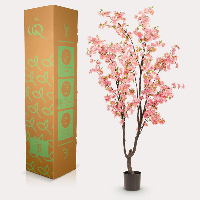 Kunstplant Prunus - Kersenbloesem Roze - 210 cm - Romantisch & Onderhoudsvrij - Bivakshop