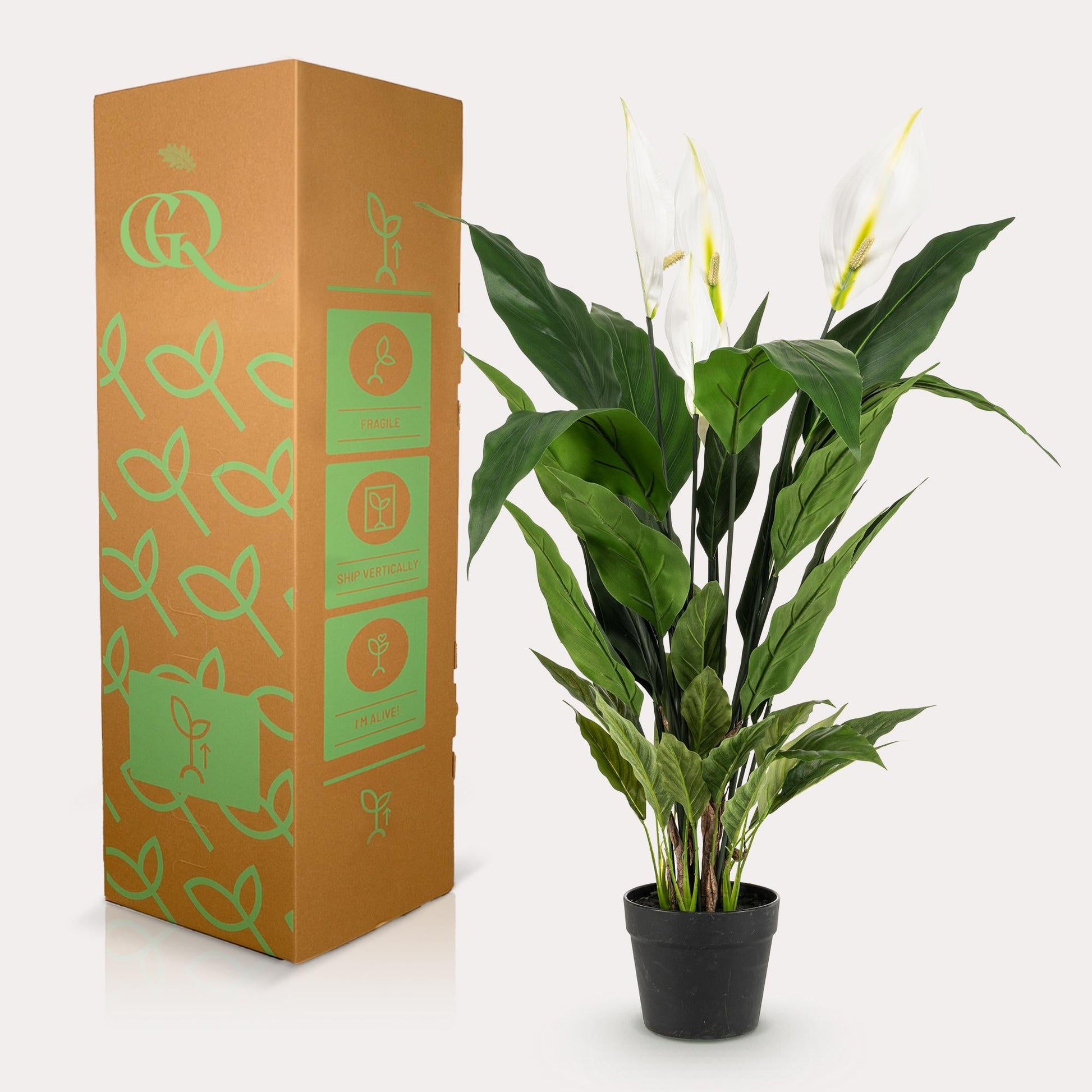 Kunstplant - Spathiphyllum - Lepelplant - 90Cm - Bivakshop