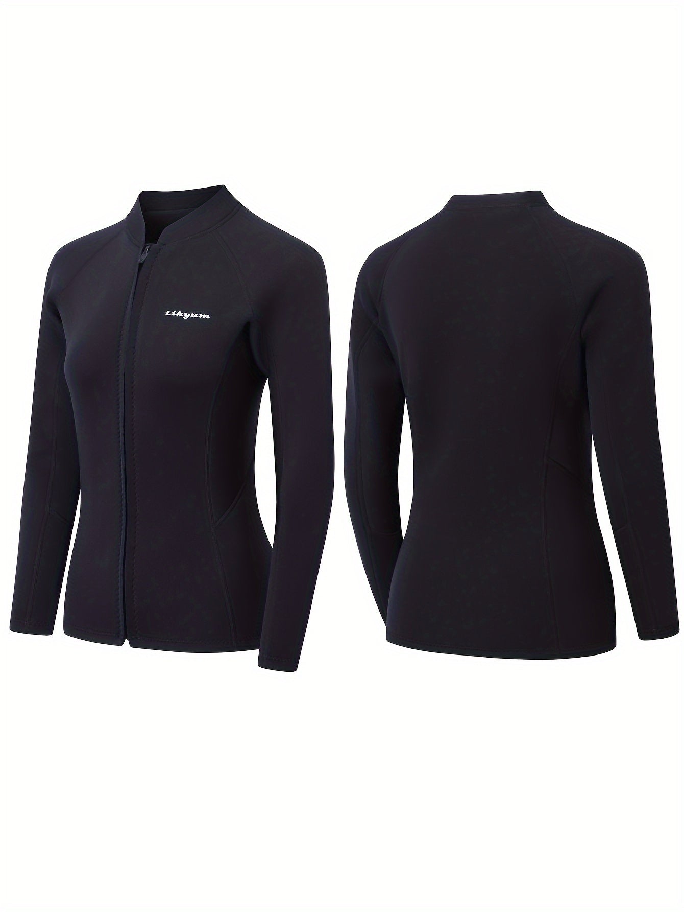 Lange mouw rits neopreen top 3mm - Medium stretch water sport top - Voor vrouwen - Bivakshop