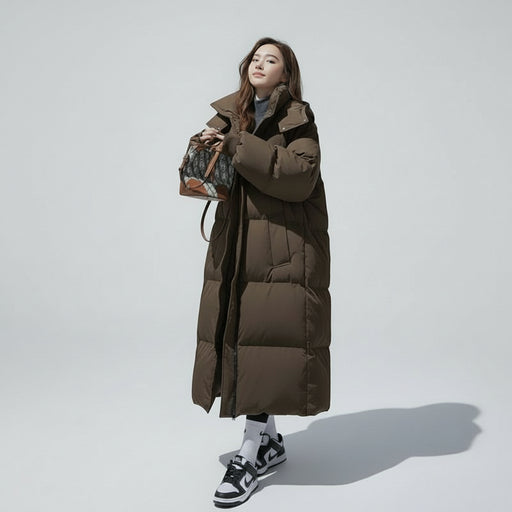 Lange winterjas - Warme katoenen parka - Grote maat Koreaanse stijl voor dames - Bivakshop