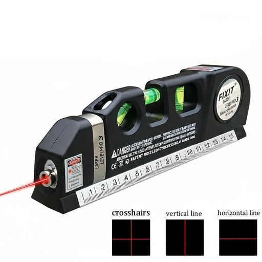 Laser waterpas – multifunctioneel – met kruislijn & meetlint - Bivakshop