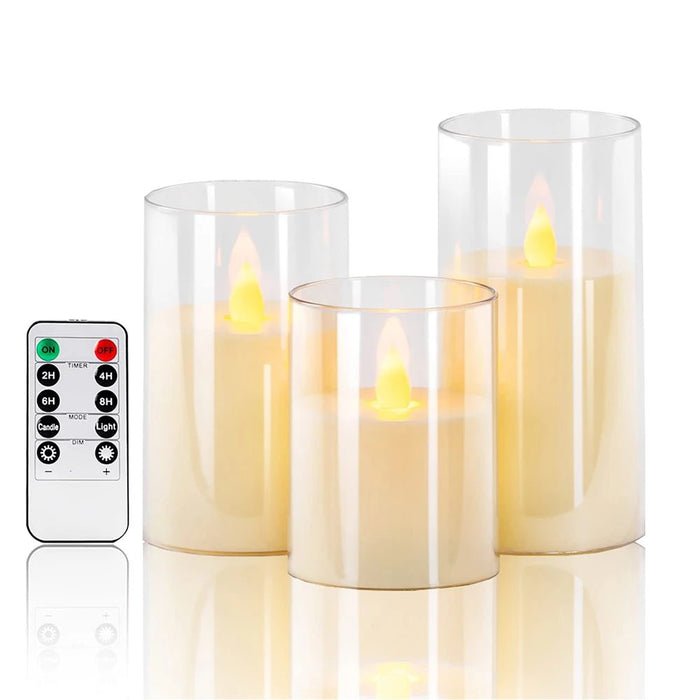 LED kaarsen set – Afstandsbediening – Timerfunctie - Bivakshop