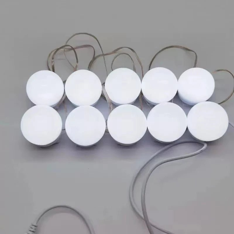 LED make - up spiegelverlichting - USB - aangedreven, dimbaar - Set van 10 lampen - Bivakshop