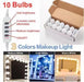 LED make - up spiegelverlichting - USB - aangedreven, dimbaar - Set van 10 lampen - Bivakshop