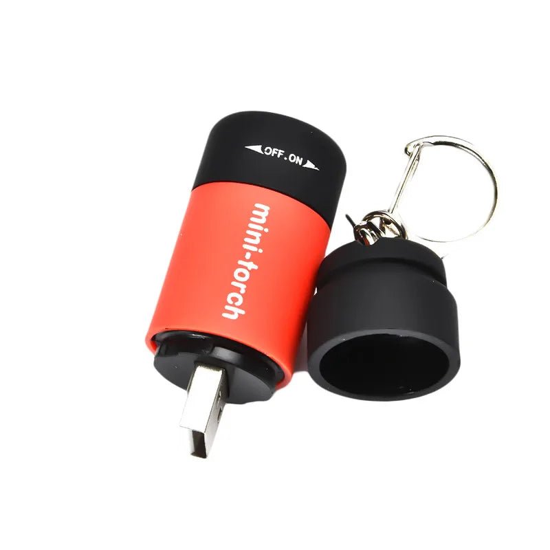 LED mini pocket zaklamp - USB - Draagbaar - Oplaadbaar - Sleutelhanger - Bivakshop