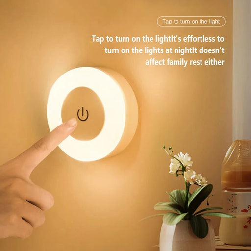 LED nachtlampje - Draadloos oplaadbaar - Dimbaar touch licht voor babykamer, kast en badkamer - Bivakshop