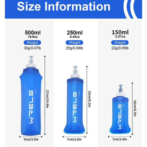 Lekvrije High Flow Soft Flask – Opvouwbare Sport Waterfles – Ultra - Lichtgewicht TPU Drinkfles voor Wielrennen & Hardlopen - Bivakshop