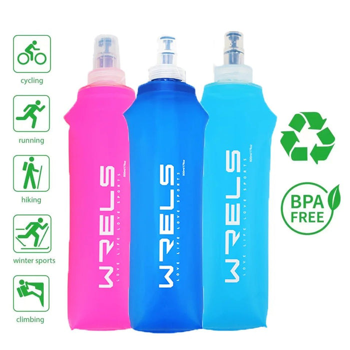 Lekvrije High Flow Soft Flask – Opvouwbare Sport Waterfles – Ultra - Lichtgewicht TPU Drinkfles voor Wielrennen & Hardlopen - Bivakshop